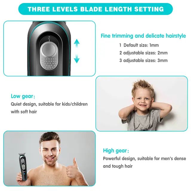 Professional Rechargeable Power Adjustable Hair Clipper