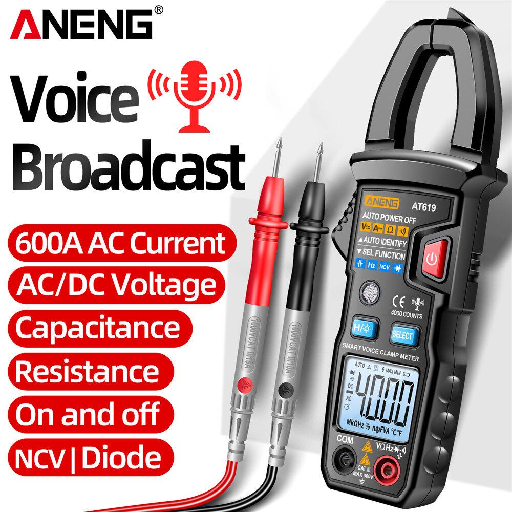 ANENG AT619 Digital Voice Broadcast Multimeter Clamp
