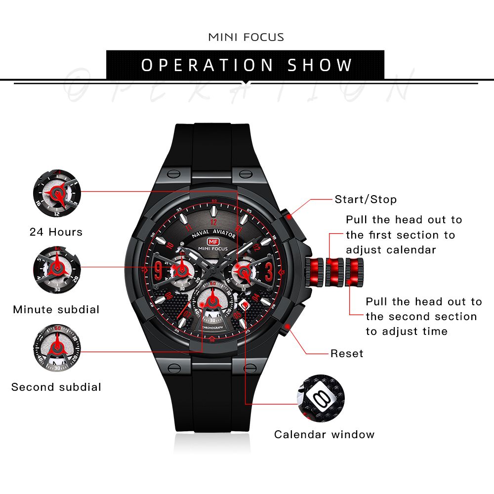 Watch Fashion Sports Men Quartz Watches For Male MF0402G.05
