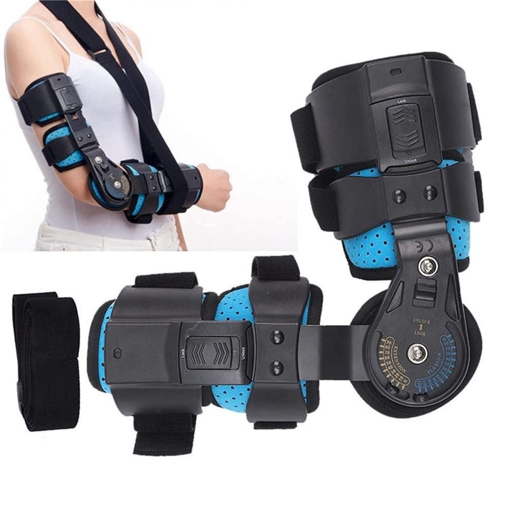 Hinged Elbow Brace Adjustable Range of Motion Elbow Immobilizer Injury Recovery