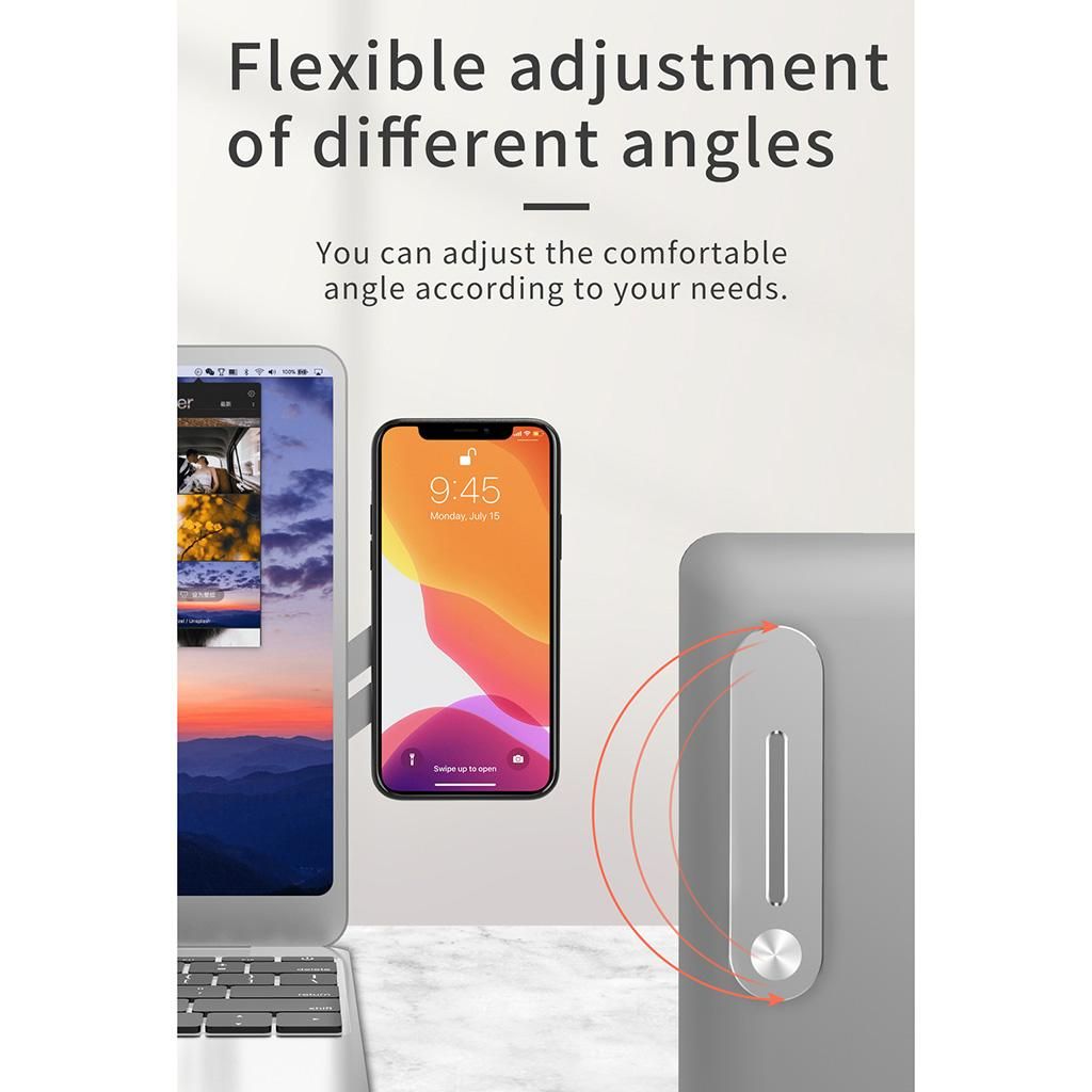 Computer Laptop Side Mount Magnetic Phone Stand Holder Expansion
