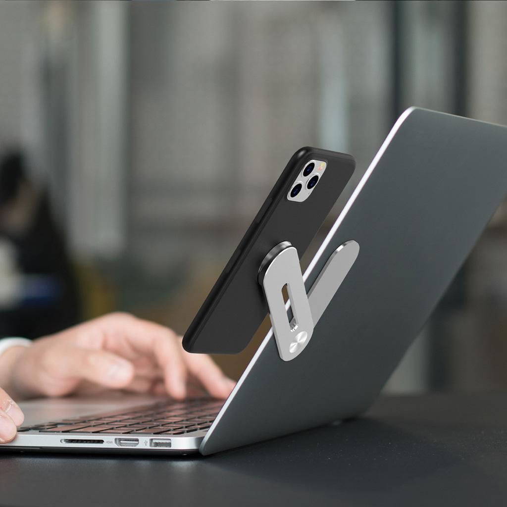 Computer Laptop Side Mount Magnetic Phone Stand Holder Expansion