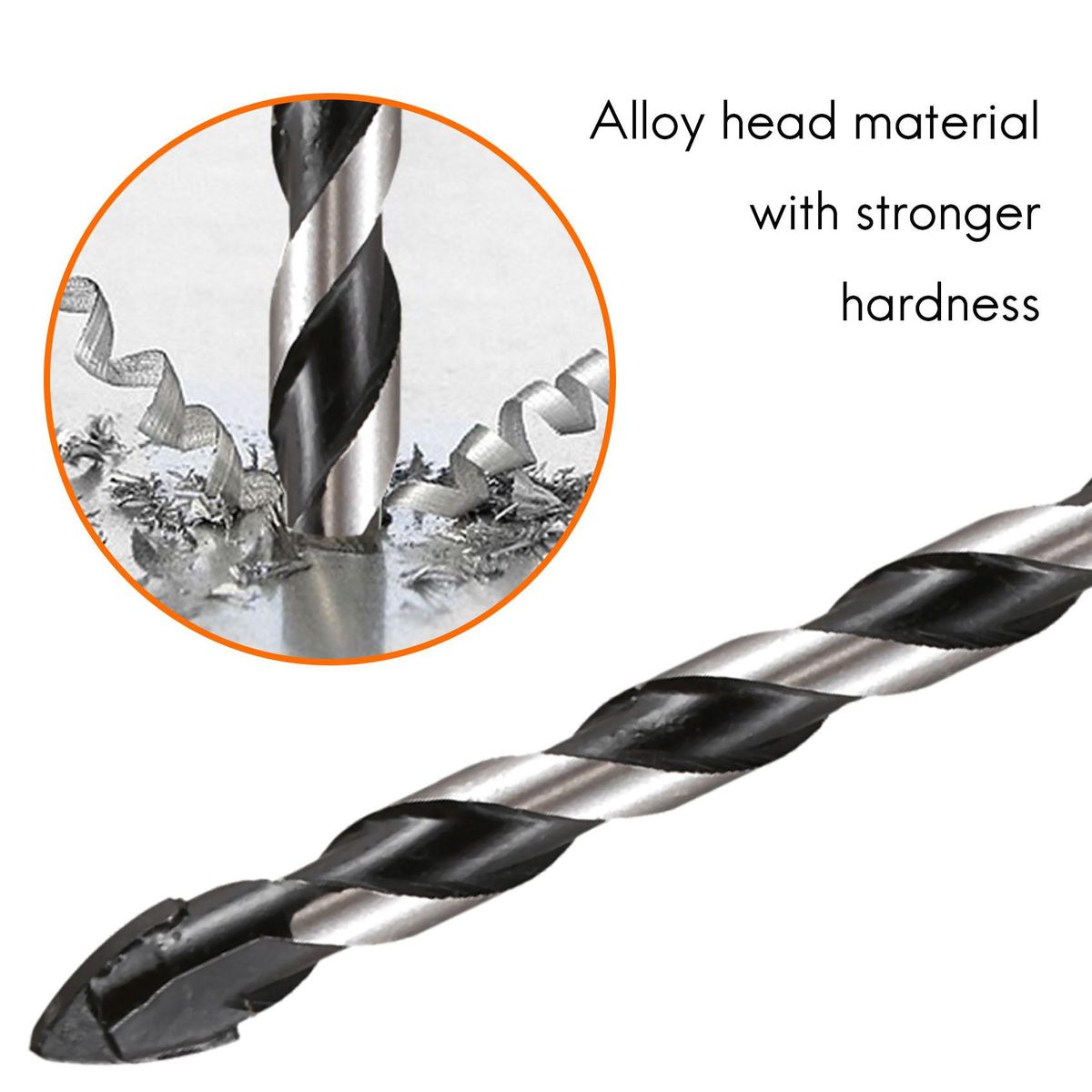 5 Pieces Tungsten Carbide Drill Bit Set(3mm 4mm 5mm 6mm 8mm)