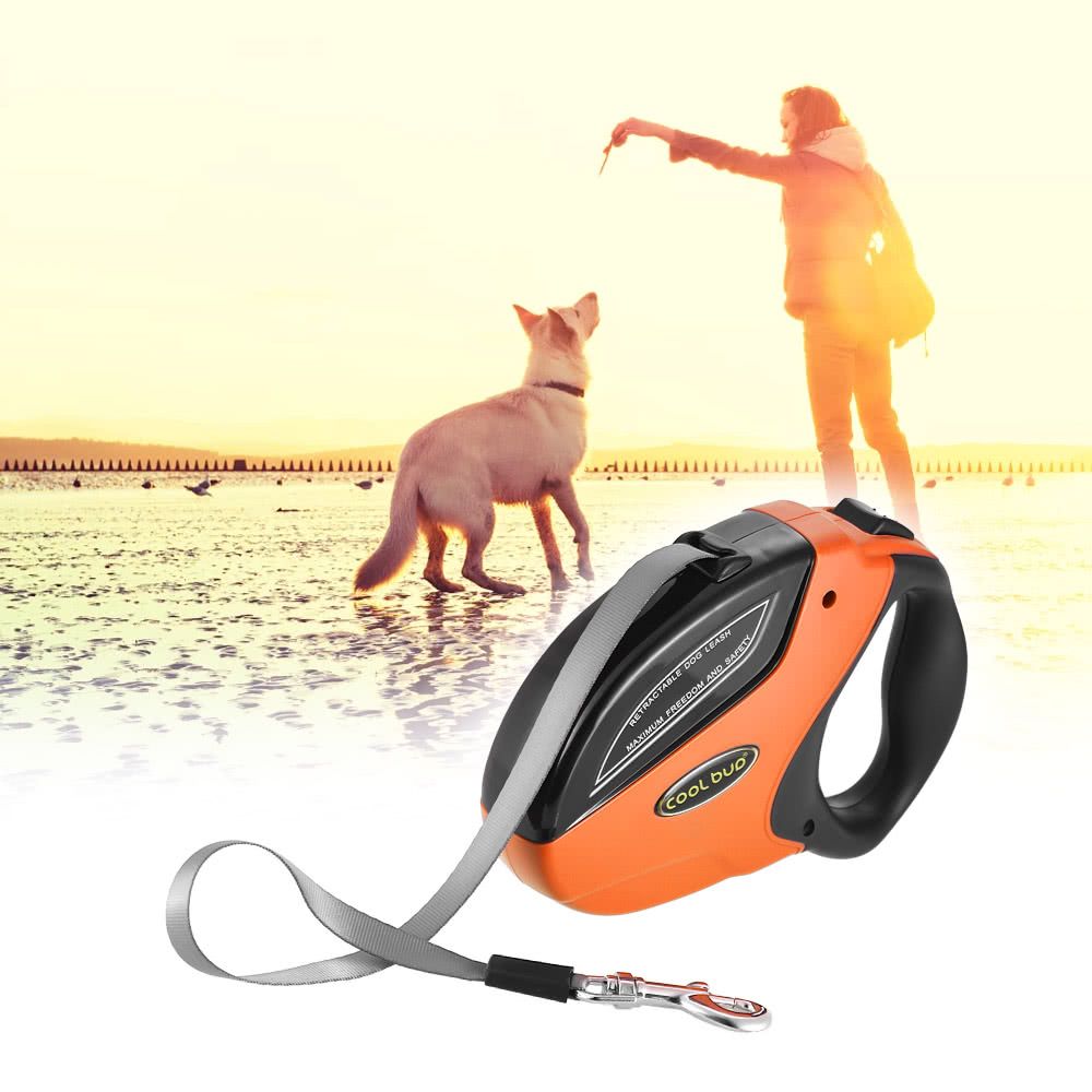 Retractable Dog Walking Leash With Break Lock Button 16ft