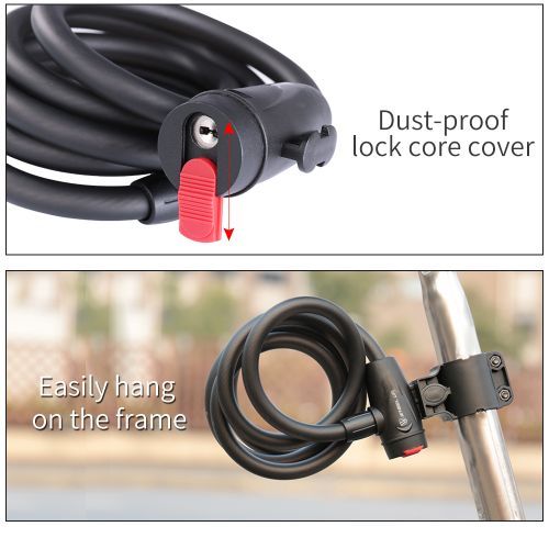 Bicycle Cable Lock Versatile Heavy Duty Anti-theft Security