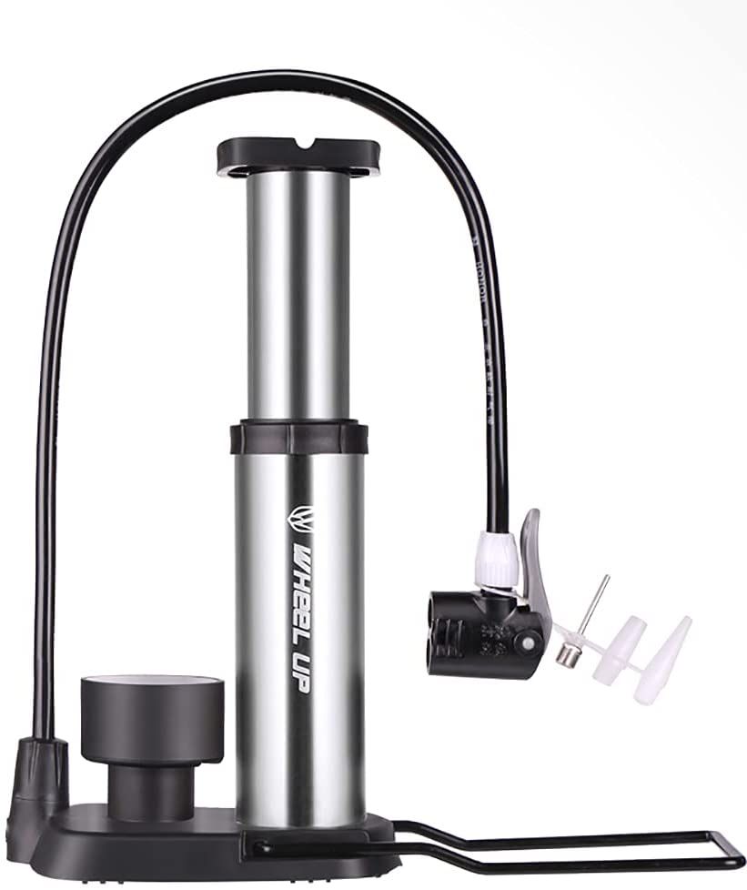 Mini Floor Bicycle Pump With Gauge,Bike Pump Compatible With Presta And Schrader Valve High Pressure 160 Psi Max(Black)