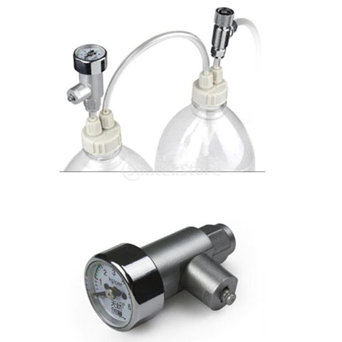 5x Aquarium   Tank Carbon Dioxide DIY Reactor With Quick Screw Bottle