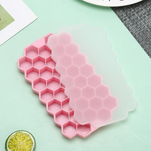 37 Cavity Honeycomb IceCube Trays Reusable Silicone Ice Cube Mold Food Grade Mold for Whiskey Cocktail Reusable Food Grade Mould