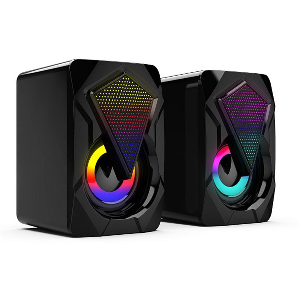 Portable Mini RGB LED Mini USB Wired Computer Speakers Surround Sound BStereo Subwoofer For PC Laptop Desktop Audio MP4