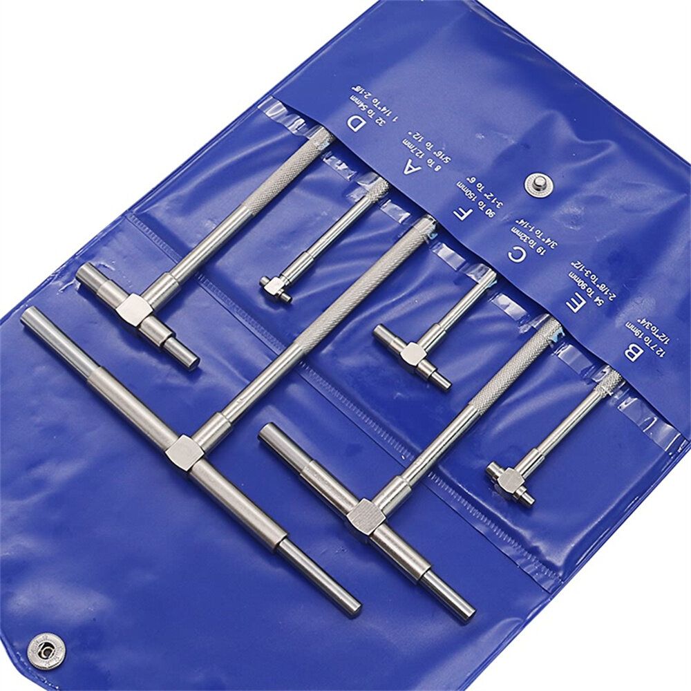 6PCS Telescopic Precision Gauge Set 8-150 Mm Internal T Bore