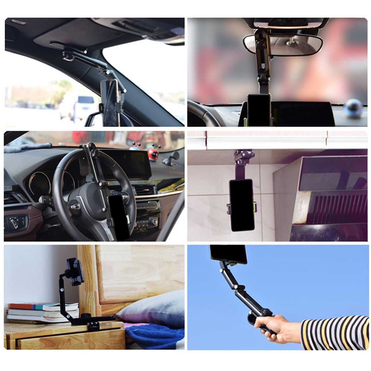 Multifunctional Phone Holder Hands Free Calls Mount