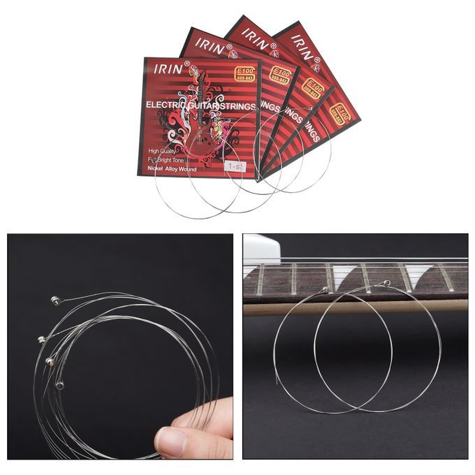 Set Of 100 Electric Guitar Steel Silver Strings Luthier Repair