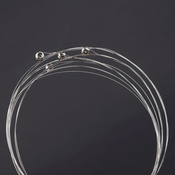 Set Of 100 Electric Guitar Steel Silver Strings Luthier Repair