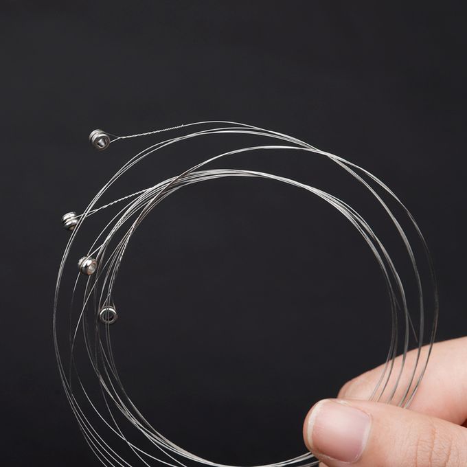 Set Of 100 Electric Guitar Steel Silver Strings Luthier Repair