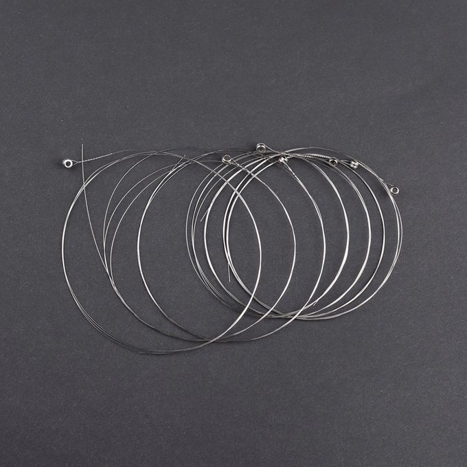 Set Of 100 Electric Guitar Steel Silver Strings Luthier Repair