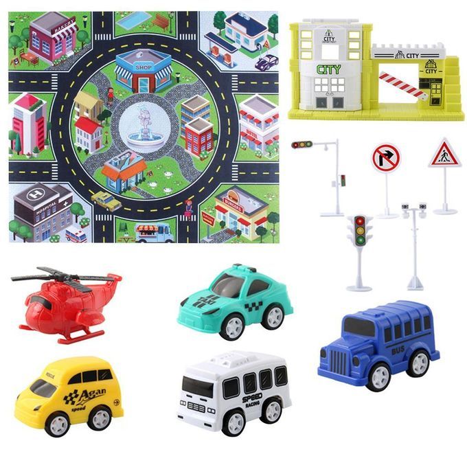 Car Track Rug Game Play Mat For Kids Carpet Street Road Toy Floor Fun