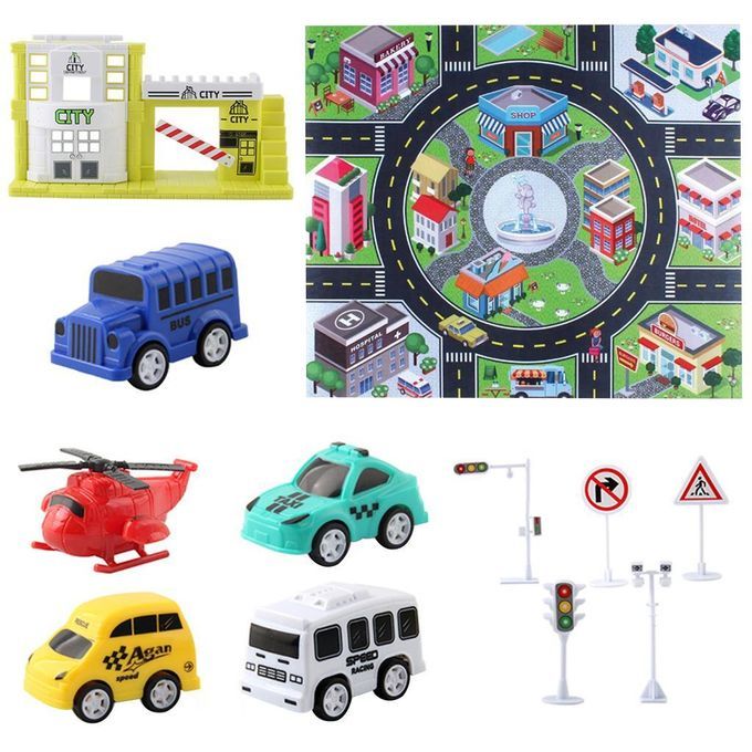 Car Track Rug Game Play Mat For Kids Carpet Street Road Toy Floor Fun