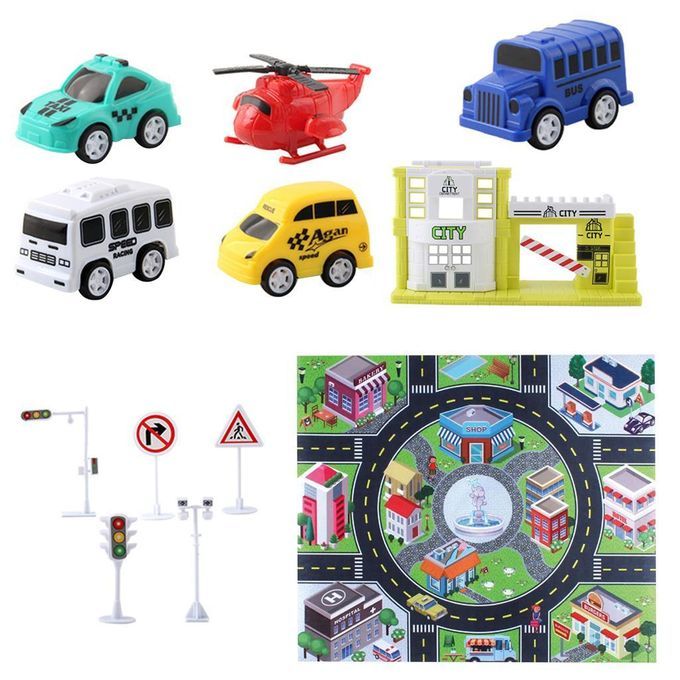 Car Track Rug Game Play Mat For Kids Carpet Street Road Toy Floor Fun