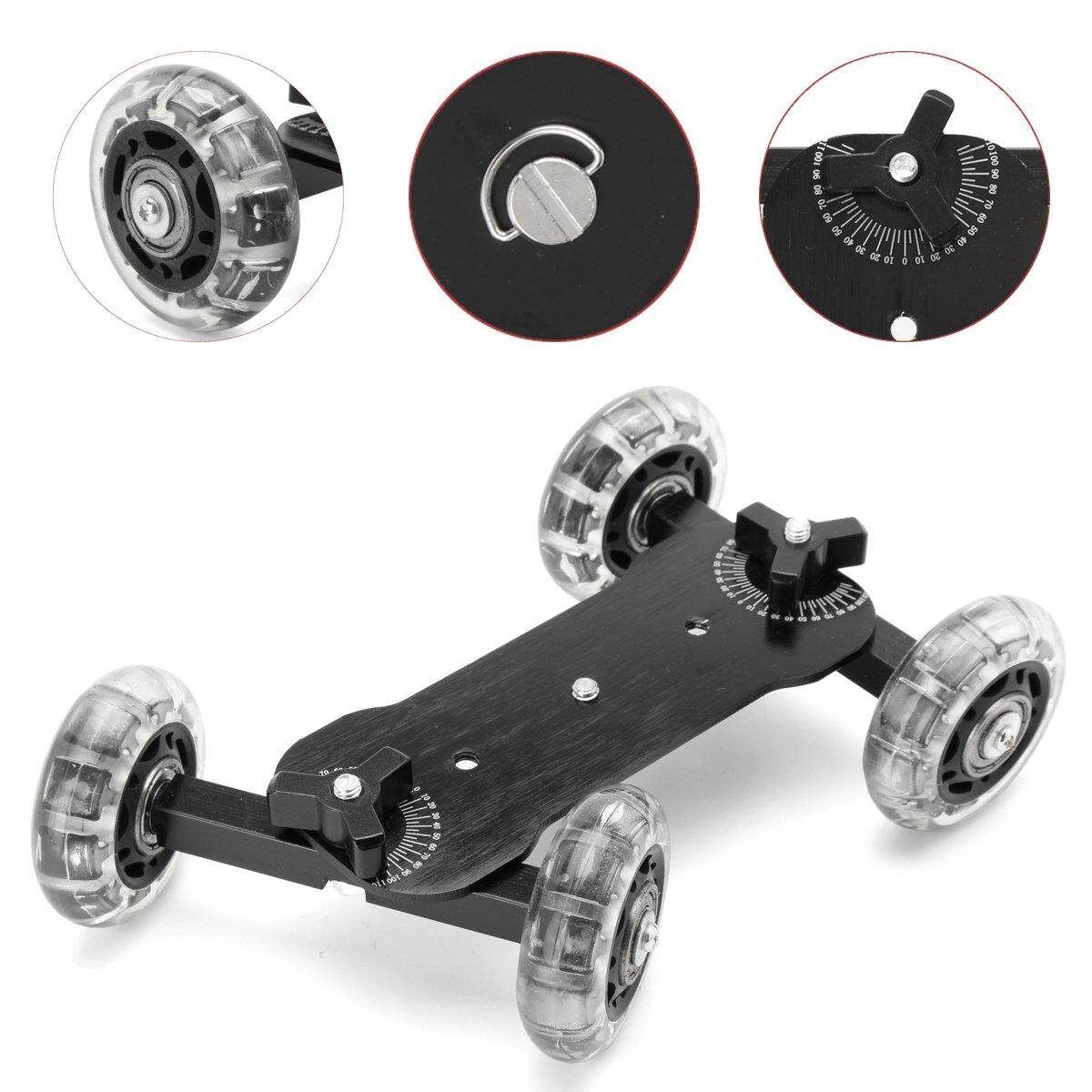 Desktop Camera Video Wheels Rail Rolling Track Slider Dolly Car Skate Glide