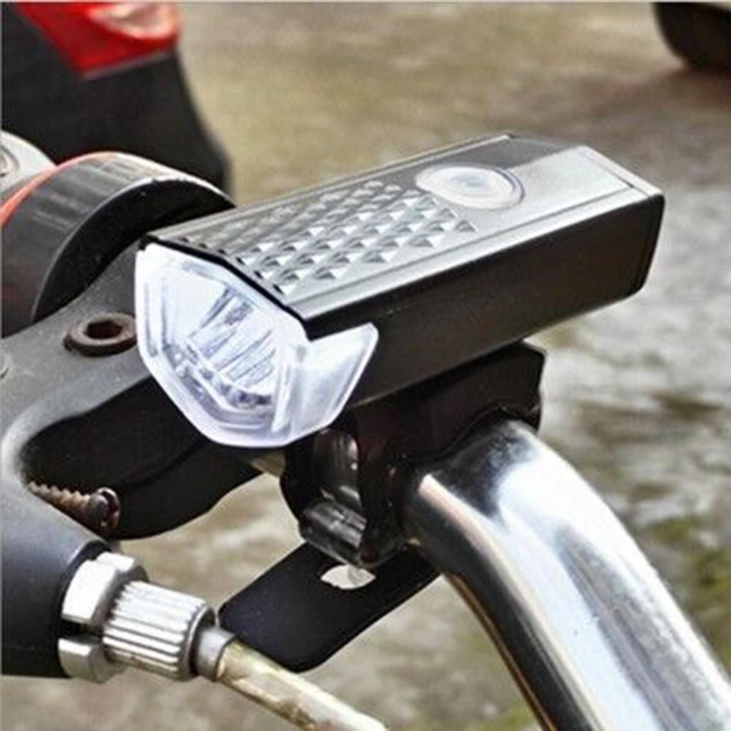 Bike Light Super Bright Adjustable Lamp Headlight Alarm Black