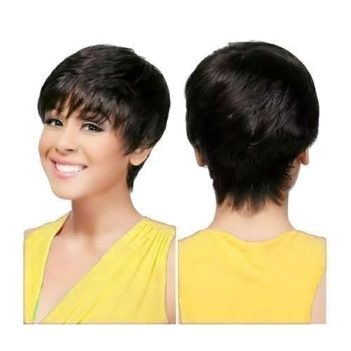 Straight Pixie Short Hair Wig For Women - Black