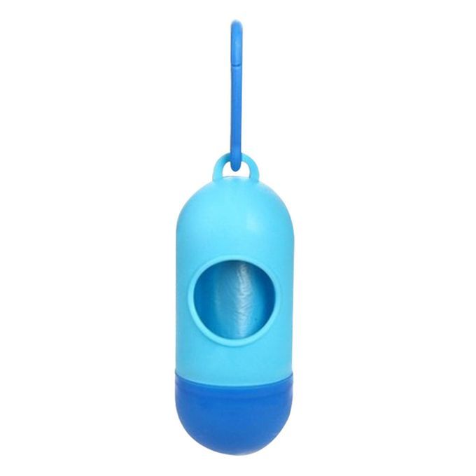 Plastic Dog Poo Bag Dispensers + Bags For Pet Waste Blue Dark Blue