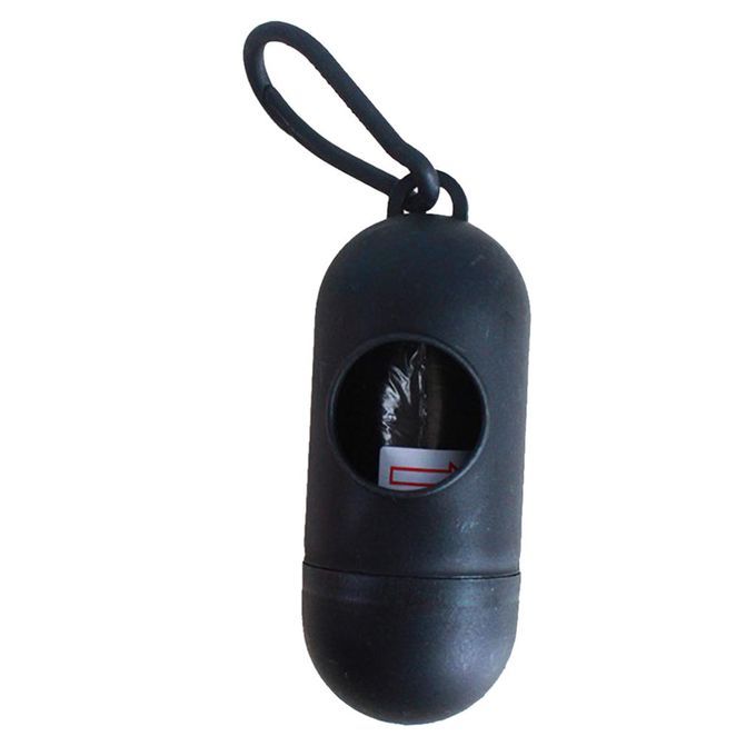 Plastic Dog Poo Bag Dispensers + Bags For Pet Waste Poop Black Black