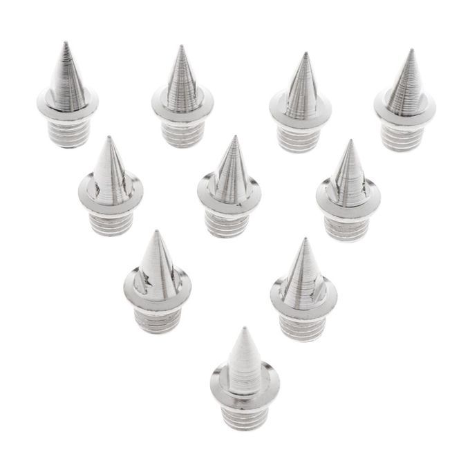 10pcs Heavy Duty Track And Filed Pyramid Spikes Replacment + T Handle