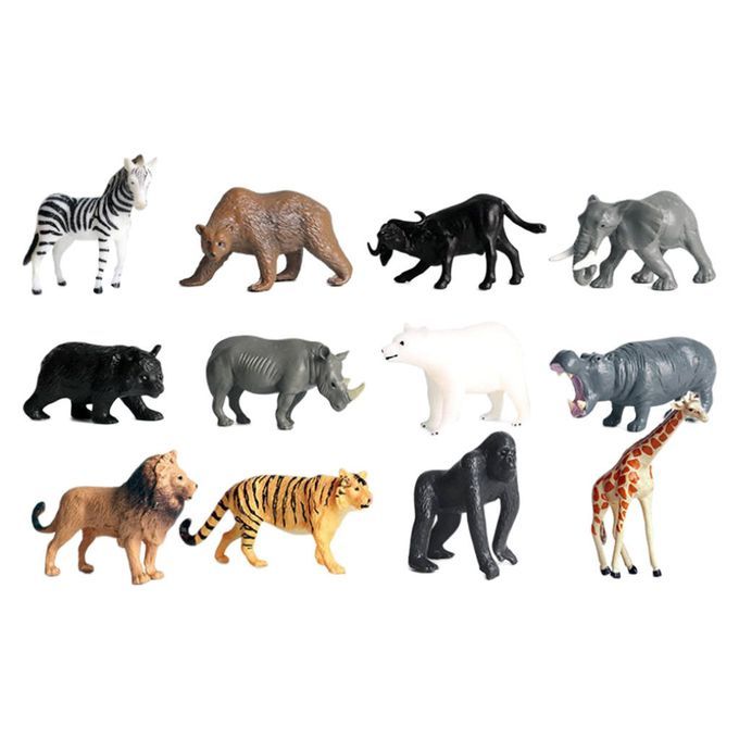12 Lot Wildlife Animal Model Figures Kids Preschool Learning