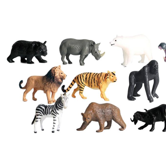 12 Lot Wildlife Animal Model Figures Kids Preschool Learning