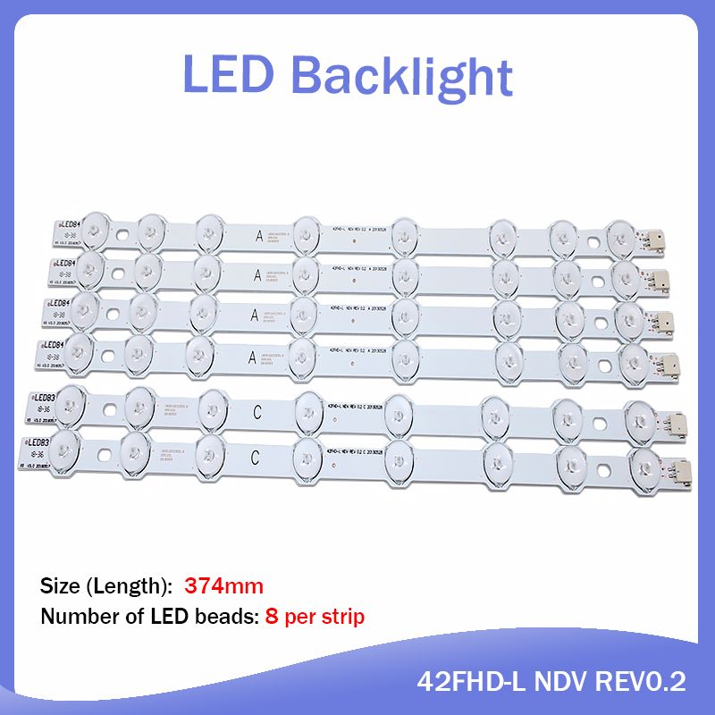 Hitachi Backlight Inch 8 For Strip LED TV 374mm Lamp 42