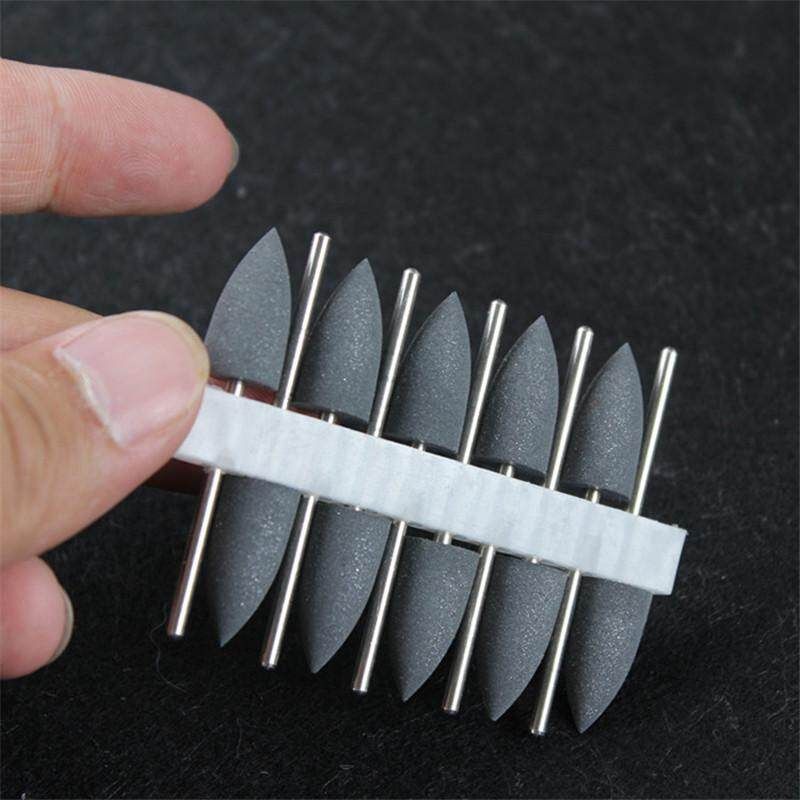 50pcs Grey Dental SILICONE Polishers Resin Base Acrylic Polishing Burs New Dental Lab Burs Big Gray Tip