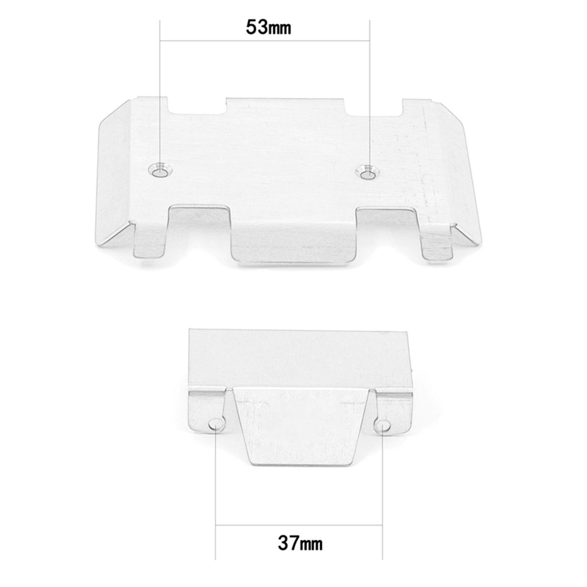 Stainless Steel Skid Protection Plate Chassis Armor Replacements for 1/10 RGT EX86190 LC76 RC Car