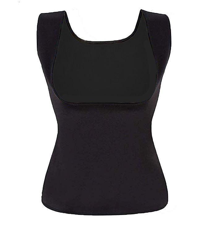 （Black）Women's Postpartum Corset Shaper Hot Sweat Workout Tank Top Slimming Vest Tummy Burner