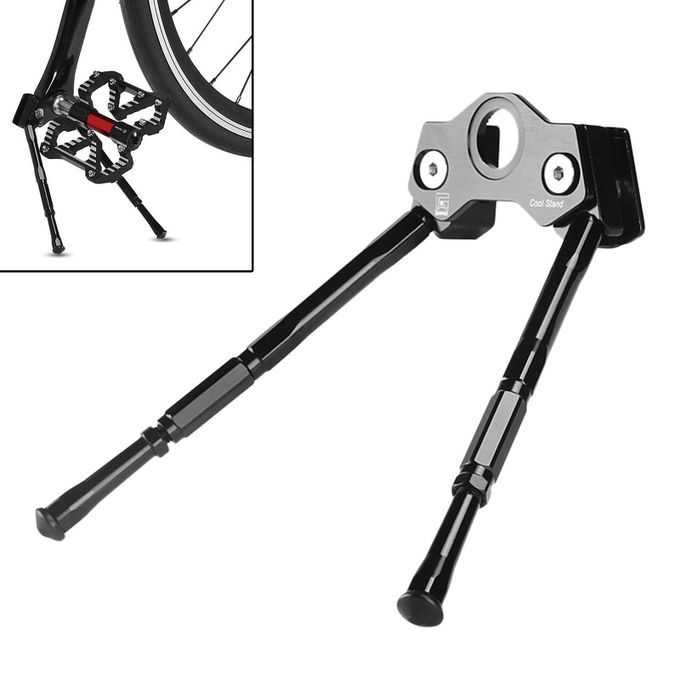 Mountain Bike Crank Kickstand Double Leg Support Rear Mount Black