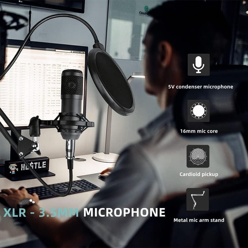 Bm800 Studio Microphone Kits With V8s Usb Sound Card For Vlog Live Streaming