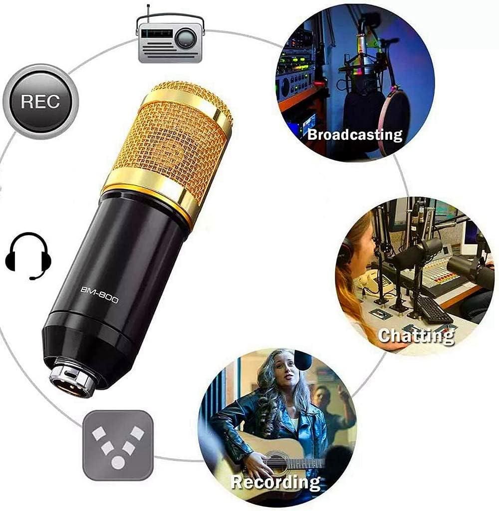 Bm800 Studio Microphone Kits With V8s Usb Sound Card For Vlog Live Streaming
