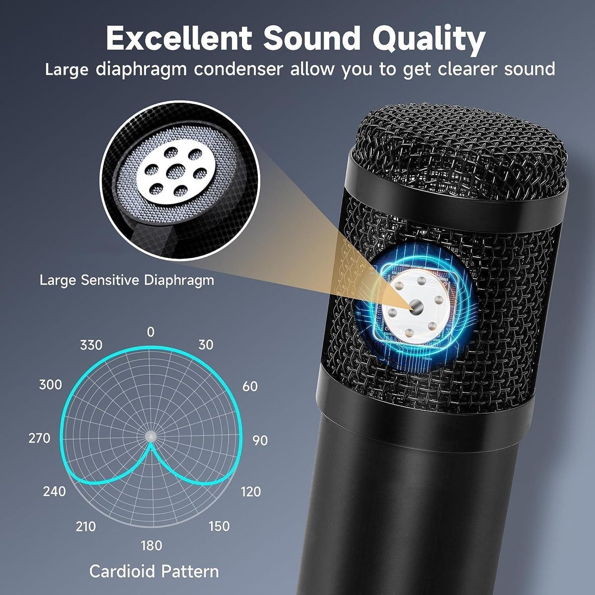 Bm800 Studio Microphone Kits With V8s Usb Sound Card For Vlog Live Streaming