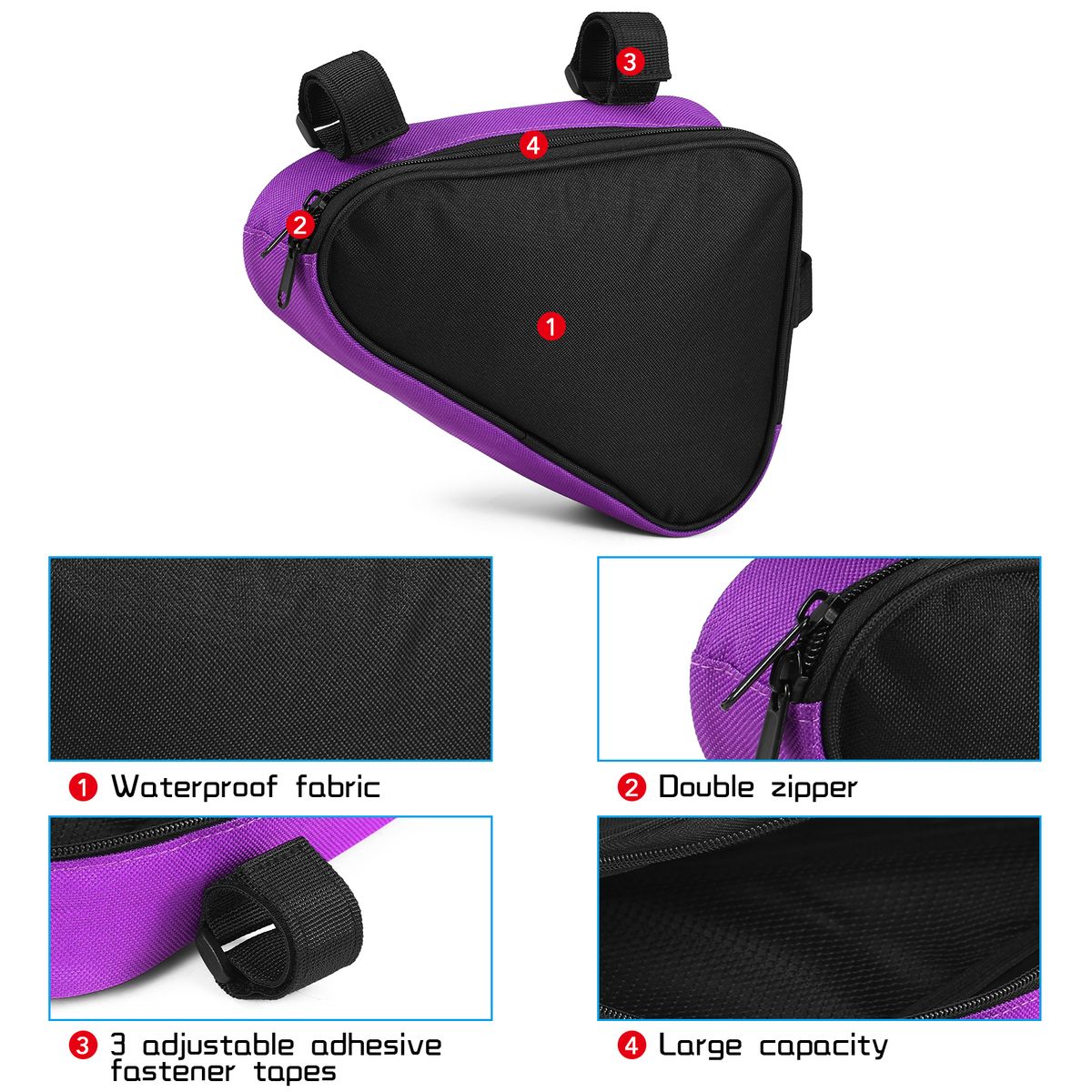 Bike Frame Bag Waterproof Bicycle Triangle Bag Front Tube