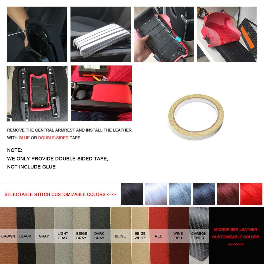 Soft Leather Armrest Cover For Nissan Qashqai 2008 - 2016 2017 Car-styling Center Control Armrest Box Skin Cover Sticker Trim