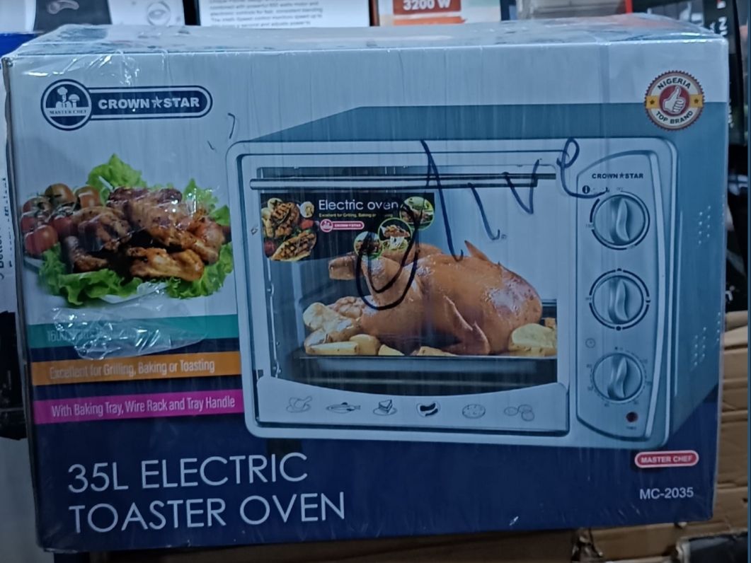 Crown Star 35 Ltr Electric Oven+BBQ+Toaster+Grill Rotisserie