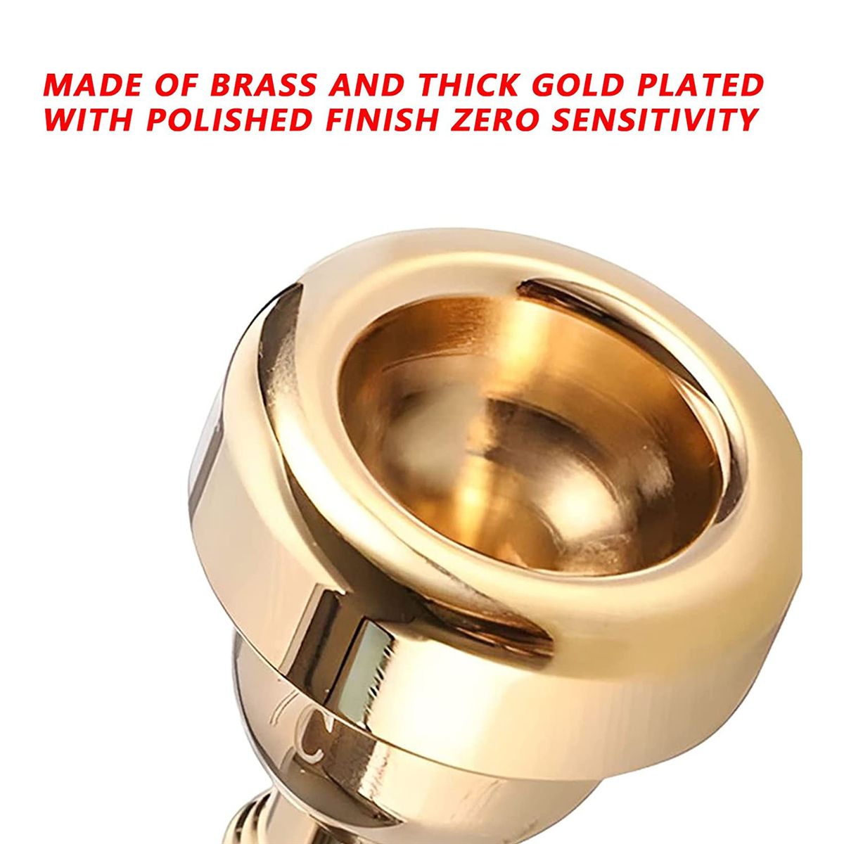 3PCS Trumpet Mounthpiece Set(3C 5C 7C) Gold Plated for
