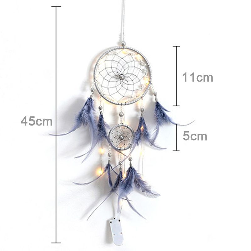 Girl Heart Dream Catcher National Feather Ornaments Lace
