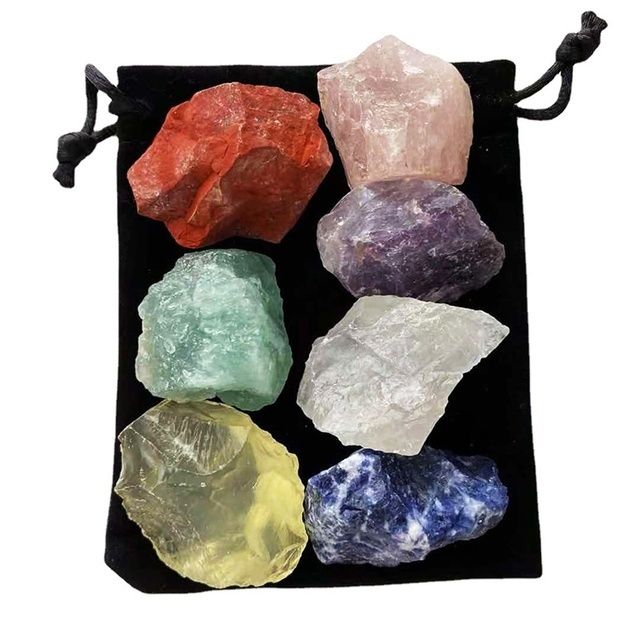 Natural Crystal Stone Wind Dream Catcher Rough Raw Quartz