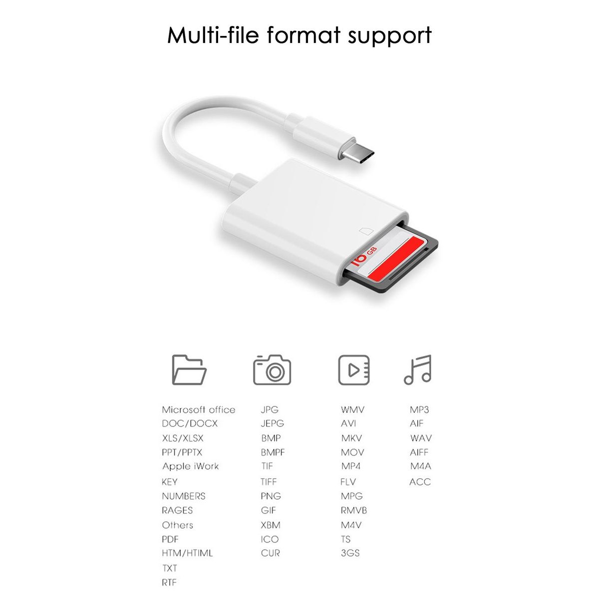 Mobile Phone SD Card Single Card Reader External Camera Card Reader Suitable for Apple Mobile Phone Adapter