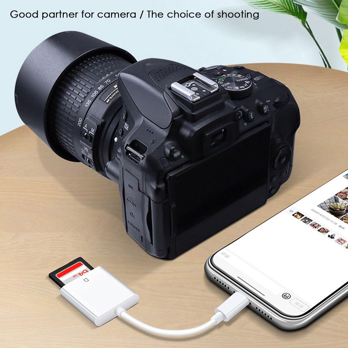 Mobile Phone SD Card Single Card Reader External Camera Card Reader Suitable for Apple Mobile Phone Adapter