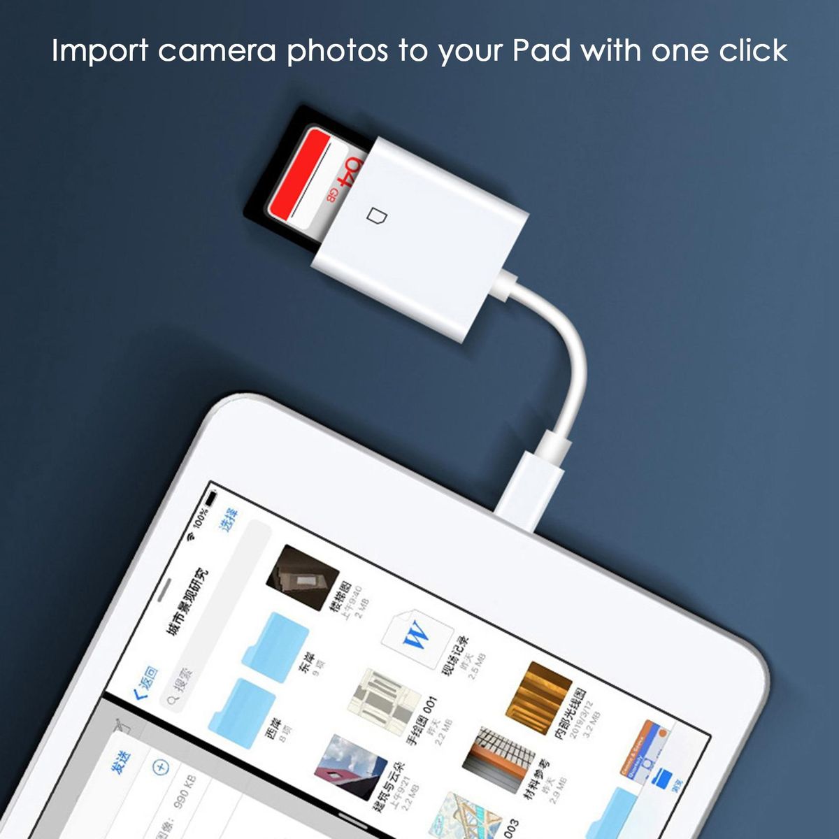 Mobile Phone SD Card Single Card Reader External Camera Card Reader Suitable for Apple Mobile Phone Adapter