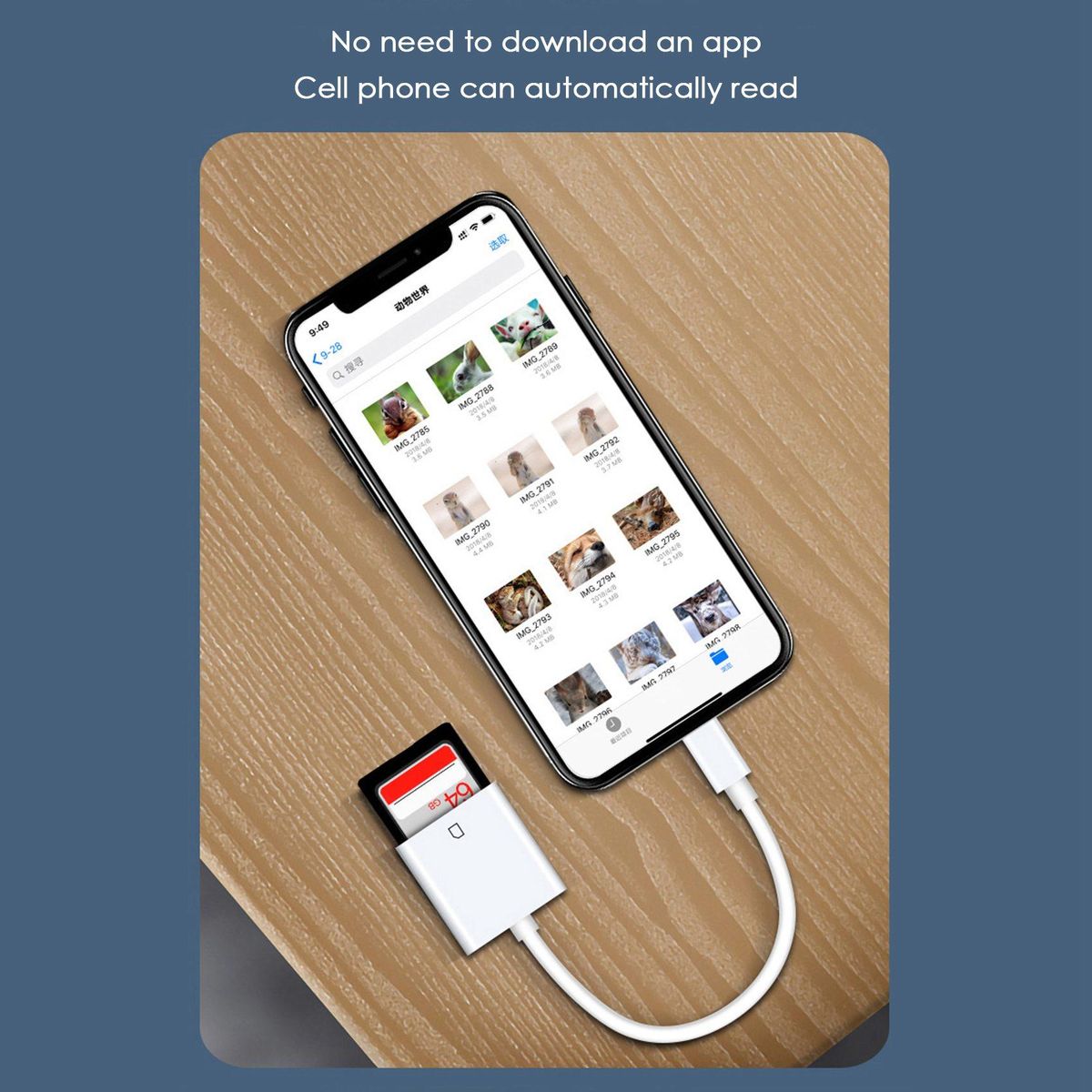 Mobile Phone SD Card Single Card Reader External Camera Card Reader Suitable for Apple Mobile Phone Adapter