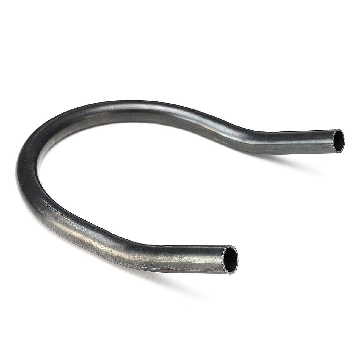 210mm Cafe Racer Rear Seat Frame Hoop Loop LED Brake Turn Singal Light Steel [Flat] Curved Tail