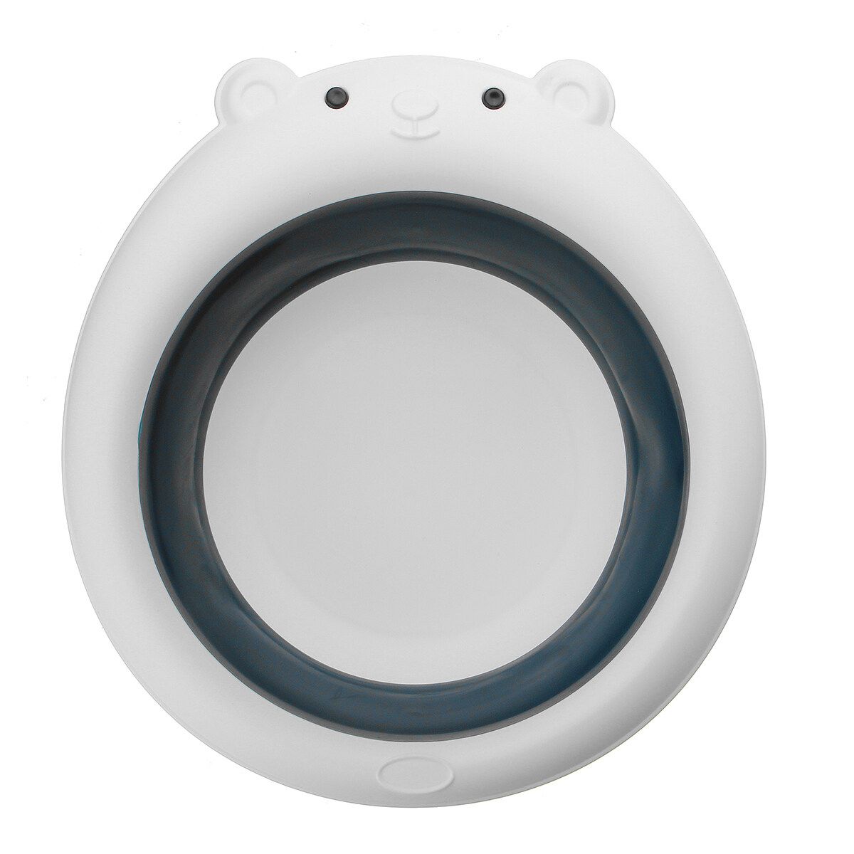 Infant Baby Washbasin Folding Basin Portable For Kid Cartoon Foldable Face Basin Light Blue